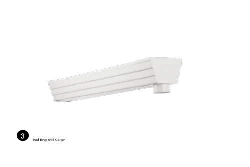 AIZAAR UPVC RAIN WATER GUTTERS END DROP