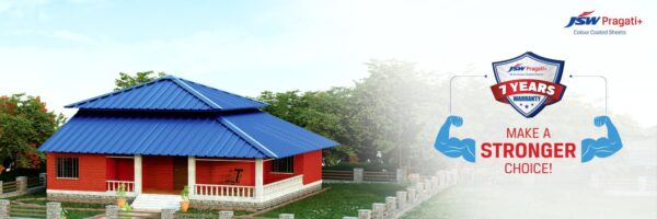JSW PRAGATI+ COLOR COAT ROOFING SHEET